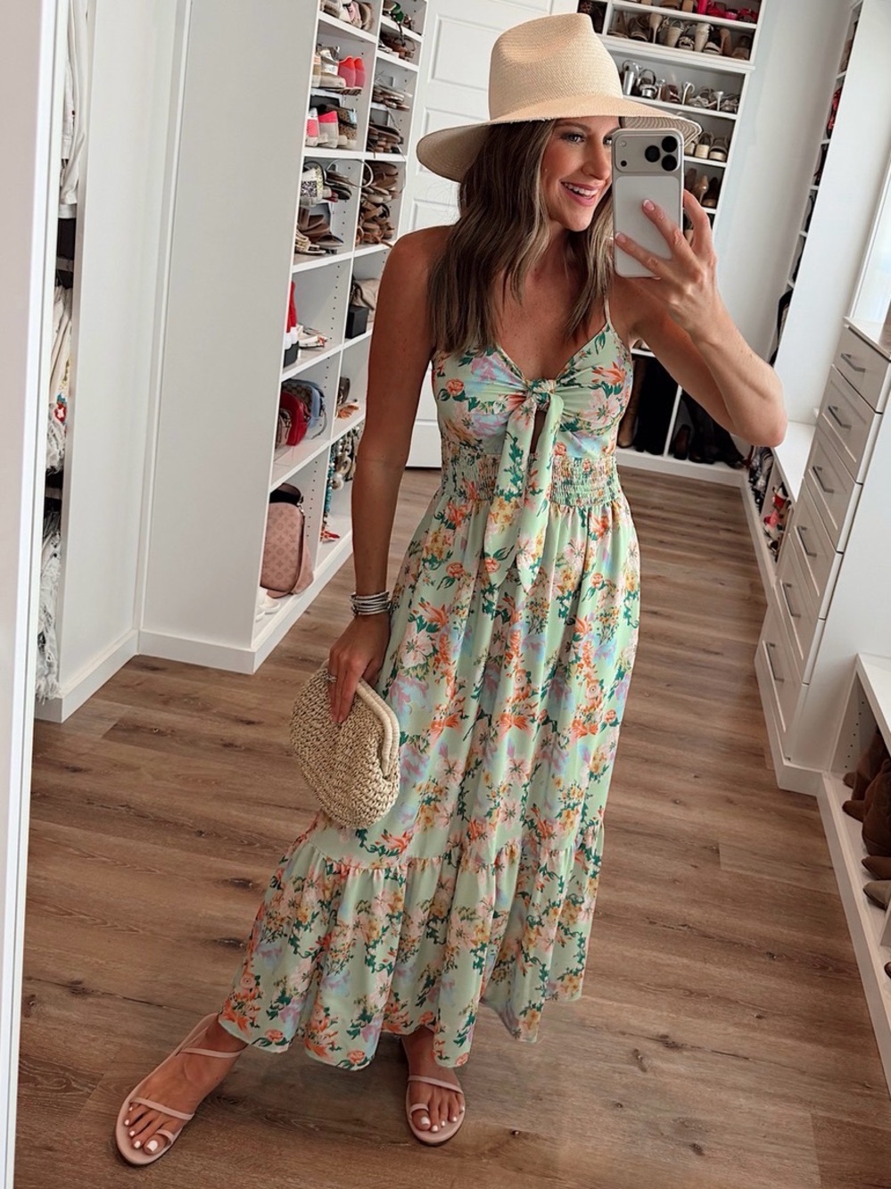 Floral midi dress size small new with tags